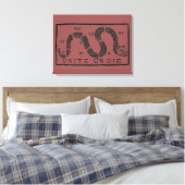 18e-eeuwse Unit or Die Canvas Muurprint Afdruk (Insitu (Slaapkamer))