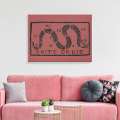 18e-eeuwse Unit or Die Canvas Muurprint Afdruk (Insitu (Woonkamer))