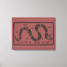 18e-eeuwse Unit or Die Canvas Muurprint Afdruk