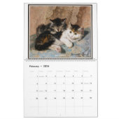 18e en 19e eeuw Kunstkunst met katten Kalender (Feb 2026)