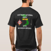 18e Engelstalige ingenieur Brigade Vietnam T-Shirt (Achterkant)