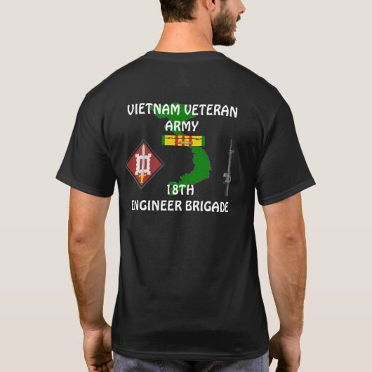 18e Engelstalige ingenieur Brigade Vietnam T-Shirt (Achterkant)