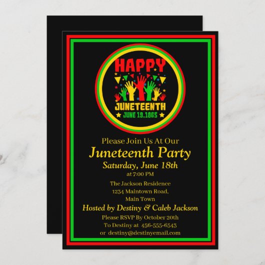 18e feestdag kaart (Voorkant / Achterkant)