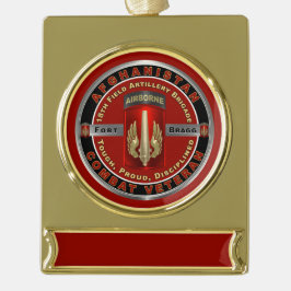 18e Field Artillerie Brigade Afghanistan Veteraan Verguld Banner Ornament