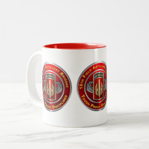 18e Field Artillery Brigade Airborne Tweekleurige Koffiemok