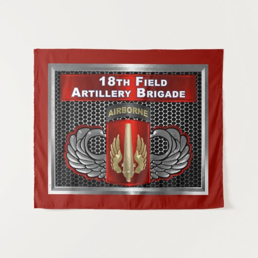 18e Field Artillery Brigade (AIRBORNE) Wandkleed (Voorkant (horizontaal))