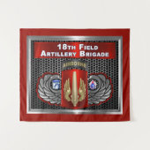 18e Field Artillery Brigade-XVIII Luchtlandingsbri Wandkleed (Voorkant (horizontaal))