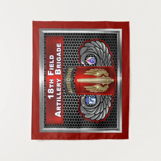 18e Field Artillery Brigade-XVIII Luchtlandingsbri Wandkleed (Voorkant)