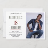 18e foto verjaardagsfeestje kaart (Voorkant)