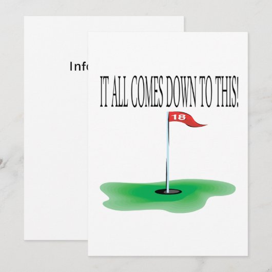 18e gat kaart (Voorkant / Achterkant)