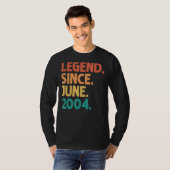 18e geboortedag sinds juni 2004 18 jaar t-shirt (Voorkant volledig)