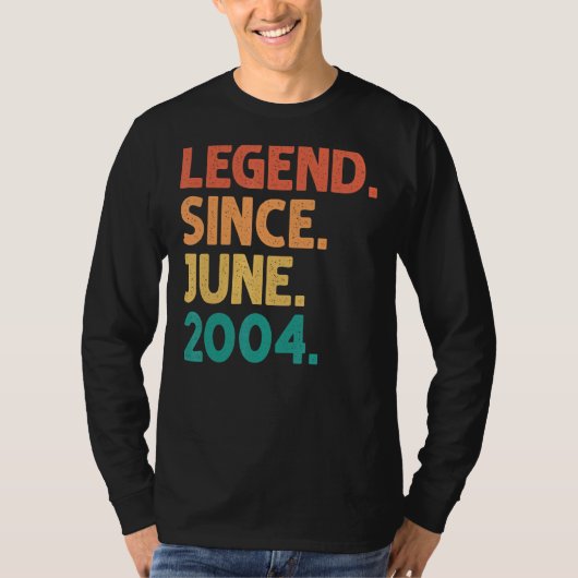 18e geboortedag sinds juni 2004 18 jaar t-shirt (Voorkant)