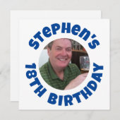 18e geboortedag van man feestdagenkaart (Voorkant / Achterkant)