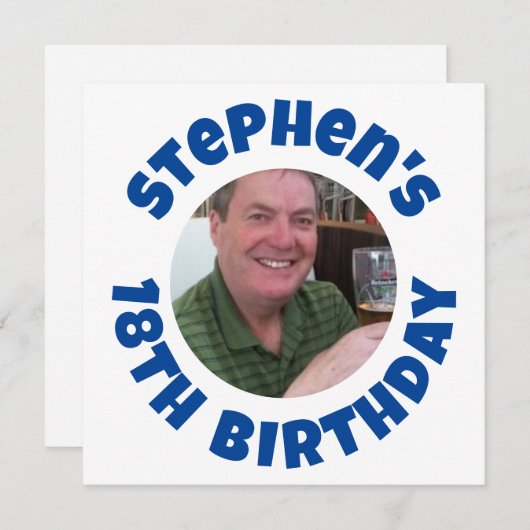 18e geboortedag van man feestdagenkaart (Voorkant / Achterkant)