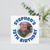 18e geboortedag van man feestdagenkaart (Staand voorkant)