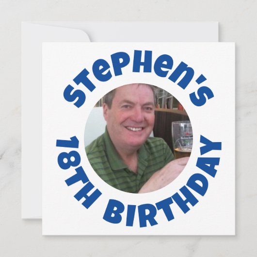 18e geboortedag van man feestdagenkaart (Voorkant)