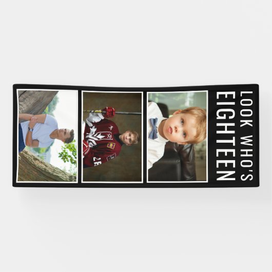 18e geboortedagfoto-banner spandoek (Horizontaal)