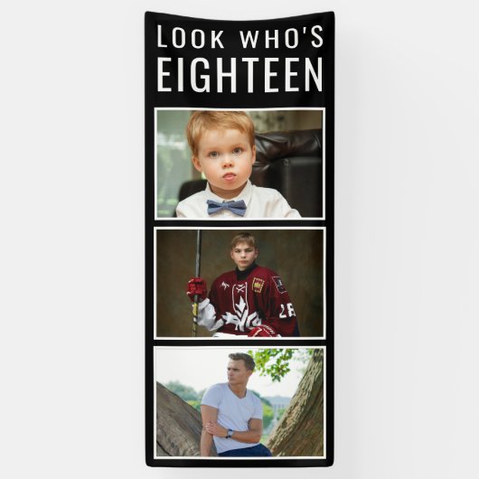 18e geboortedagfoto-banner spandoek (Verticaal)