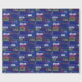 18e gepersonaliseerd monogram van de Fun-partij op Cadeaupapier (Vlak)