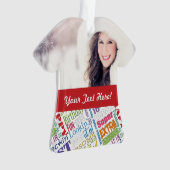 18e gepersonaliseerde cadeaus van de Birthday Part Ornament (voorkant)