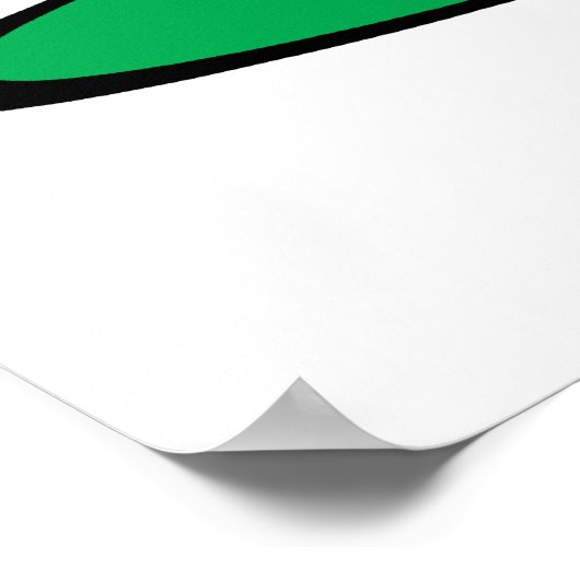 18e golf-grafisch poster (Hoek)