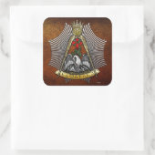 18e graad: Knight of the Roos Croix Vierkante Sticker (Tas)