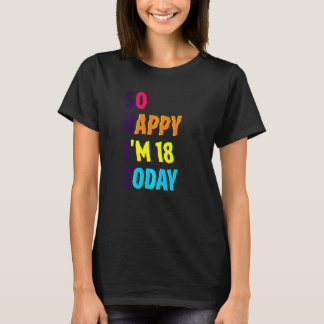 18e grappige verjaardag voor vrouwen mannen feest t-shirt