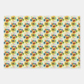 18e Happy Birthday Typografie-ballonnen Inpakpapier Vel (Voorkant 2)