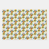 18e Happy Birthday Typografie-ballonnen Inpakpapier Vel (Voorkant)