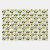 18e Happy Birthday Typografie-ballonnen Inpakpapier Vel (Voorkant 3)