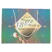 18e Jubileum Acquamarine (kleur) Cadeauzak Groot Cadeauzakje (Achterkant)