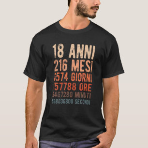 18e Jubileum cadeaus 18e verjaardag 18e retro T-shirt