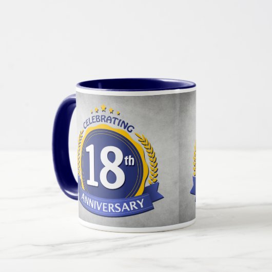 18e Jubileum koffie Mok (Voorkant links)