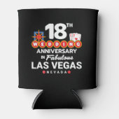 18e Jubileum-paar voor bruiloft Las Vegas Blikjeskoeler (Voorkant)