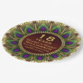 18e Jubileum Papier Bord | Peacock Feather (Gekanteld)