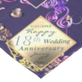 18e Jubileum Porcelain Cat's Eye Blue Center Tafelkleed (Gekanteld)