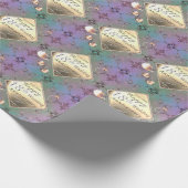 18e Jubileum van het huwelijk Porcelain Acquamarin Cadeaupapier (Hoek)