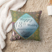 18e Jubileum van het huwelijk Porcelain Acquamarin Kussen (Deken)