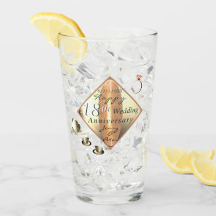 18e Jubileum van het huwelijk Porcelain Cat's oog Glas