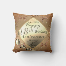 18e Jubileum van het huwelijk Porcelain Cat's oog Kussen