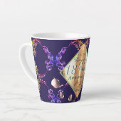 18e Jubileum van het huwelijk Porcelain Cat's Oogs Latte Mok (Linkerhoek)