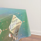 18e Jubileum van het huwelijk Porcelain Cat's Oogs Tafelkleed (Voorbeeld)