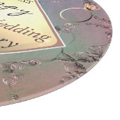 18e Jubileum voor bruiloft Acquamarine & Porcelain Snijplank (Hoek)