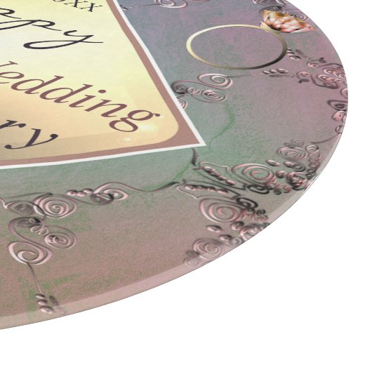 18e Jubileum voor bruiloft Acquamarine & Porcelain Snijplank (Hoek)