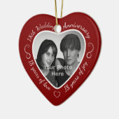 18e Jubileum voor bruiloft Foto Keramisch Ornament (Links)