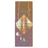 18e Jubileum voor bruiloft Porcelain Gift Bag Wijn Cadeautas (Achterkant)