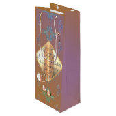 18e Jubileum voor bruiloft Porcelain Gift Bag Wijn Cadeautas (Voorkant Gekanteld)