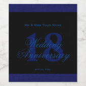 18e Jubileum voor weddenschappen - Eigen waslabel Wijn Etiket (Enkel label)