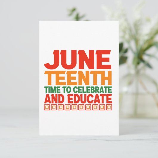 18e keer om zwart te vieren en op te leiden bedankkaart (Staand voorkant)