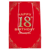 18e Lijst van de Partij van de Aarde Rood en Glitt Medium Cadeauzakje (Achterkant)